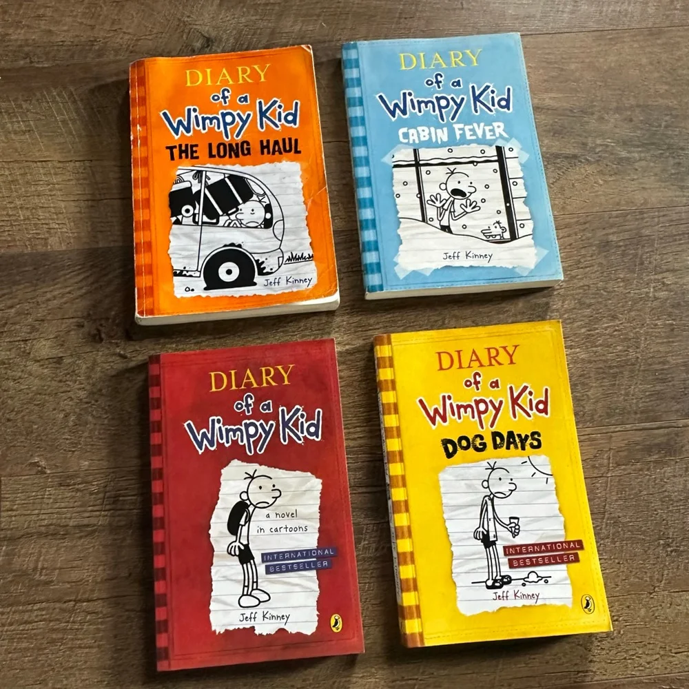 Diary of a Wimpy Kid Books set (4)